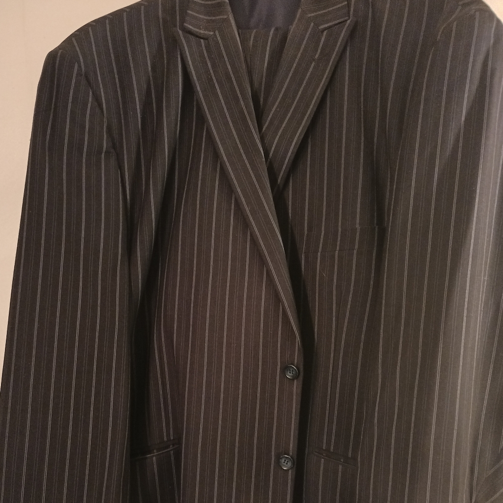 2pc. Navy Blue striped suit